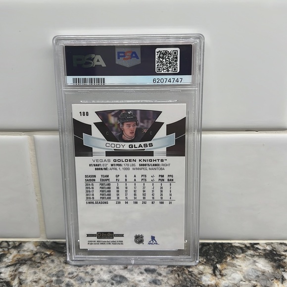CODY GLASS 2019 UD O-Pee Chee Platinum Marquee Rookies #180  PSA GEM MINT 10 - Picture 2 of 2